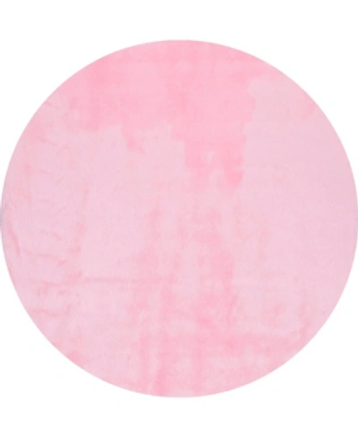 Nuloom Cloud 5' X 5' Round Area Rug In Pink