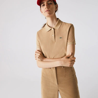 Lacoste Women's Regular Fit Supple Petit Piqué Polo - 40 In Beige