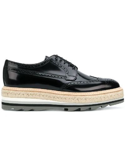 Prada Platform Brogues - Black