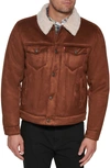 Levi's Men's Relaxed-fit Faux-shearling Trucker Jacket In Brown
