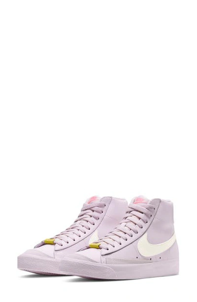 Nike Women's Blazer Rebel Mid-top Sneakers In Violet/ Sail/ Pink/ Yellow