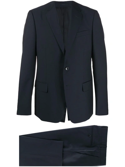 Gucci Single-breasted Two-piece Suit In Blue