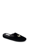 Patricia Green Women's Queen Bee Embroidered Slipper Black In Black Velvet