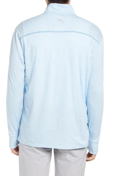 Tommy Bahama Island Active Half-zip Sweatshirt In Light Sky Heather