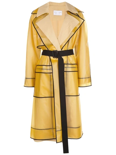 Proenza Schouler White Label Women's Belted Pvc Trench Coat In Yellow