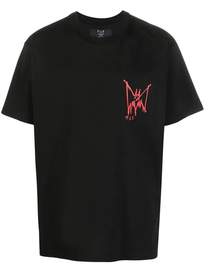 Mjb Marc Jacques Burton Logo Print Short-sleeved T-shirt In Black