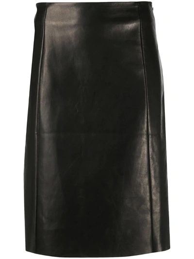 Drome Leather Pencil Skirt In Black