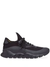 Fendi Black Tech Mesh Running Shoes In Noir