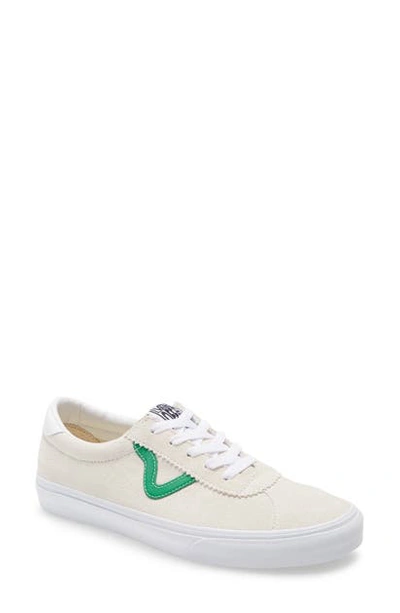 Vans Sport Suede Sneakers In Cream/green In Marshmallow/ Jolly Green