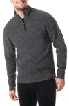 Rodd & Gunn Charlestown Quarter Zip Sweater In Granite
