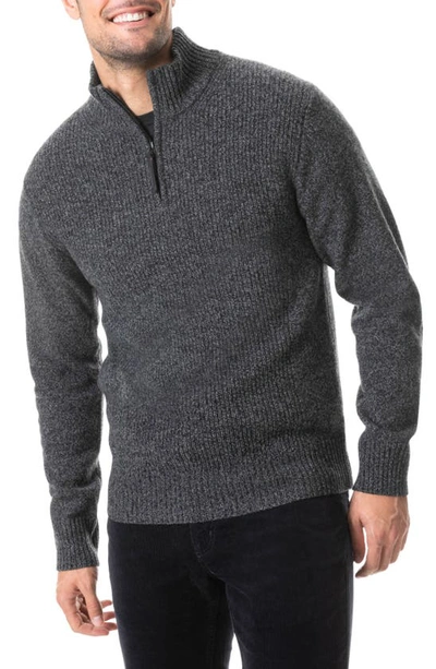 Rodd & Gunn Charlestown Quarter Zip Sweater In Granite