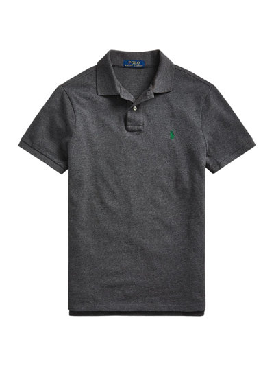 Polo Ralph Lauren Cotton Mesh Classic Fit Polo Shirt In Barclay Heather Gray
