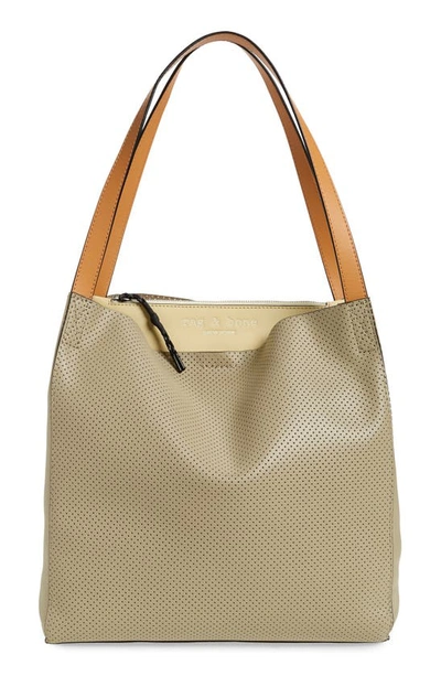 Rag & Bone Passenger Perforated Leather Tote In Light Sand