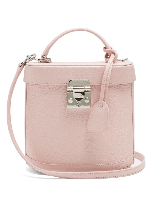 Mark Cross Benchley Grained-leather Shoulder Bag In Powder-pink | ModeSens