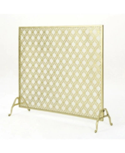 Noble House Ellias Single Panel Gold Iron Fire Screen