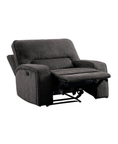 Furniture Elevated Recliner In Dark Gray