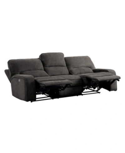 Furniture Elevated Recliner Sofa In Dark Gray