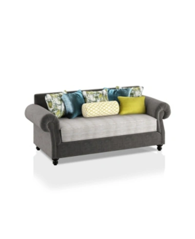 Furniture Of America Briarcliffe Upholstered Sofa In Gray