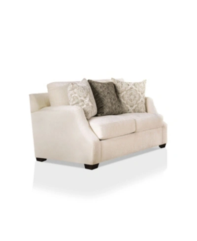 Furniture Of America Quavo Upholstered Loveseat In Ivory