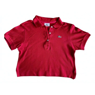 Pre-owned Lacoste Red Cotton Top