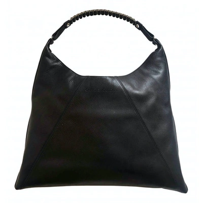 Pre-owned Charles Jourdan Leather Handbag In Black