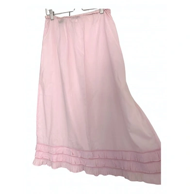 Pre-owned Claudie Pierlot Maxi Skirt In Pink