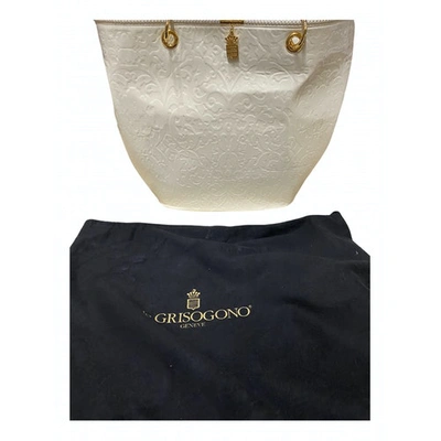 Pre-owned De Grisogono White Patent Leather Handbag