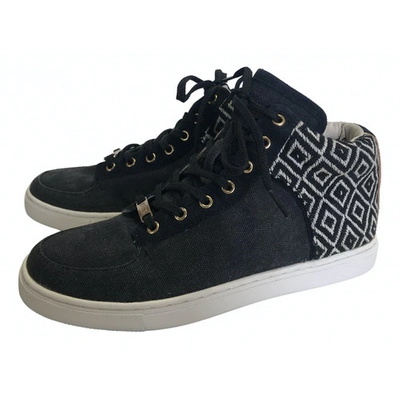 Pre-owned Kim & Zozi Cloth Trainers In Black