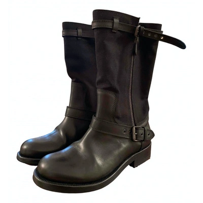 Pre-owned Bottega Veneta Black Leather Boots