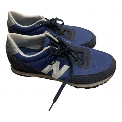 Pre-owned New Balance Cloth Low Trainers In Blue