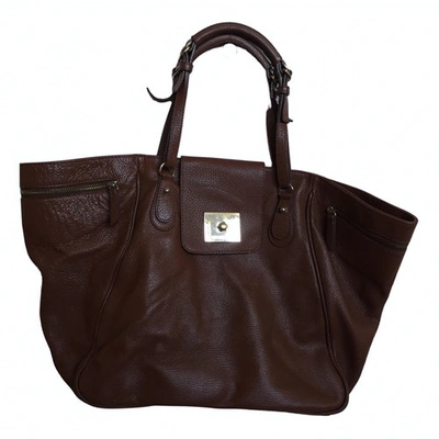 Pre-owned John Richmond Leather Handbag In Brown