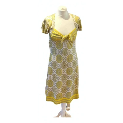 Pre-owned Trina Turk Silk Mini Dress In Yellow