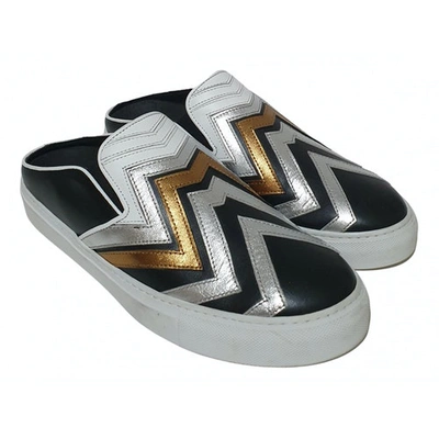 Pre-owned Just Cavalli Leather Low Trainers In Multicolour