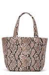 Mz Wallace Medium Metro Deluxe Tote In Brown Snake