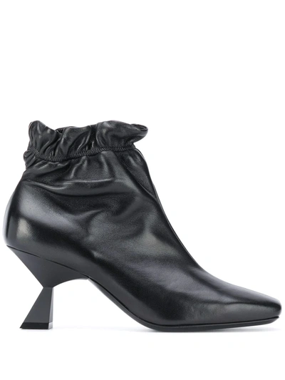 Givenchy Women's Elasticized Square-toe Leather Booties In Black