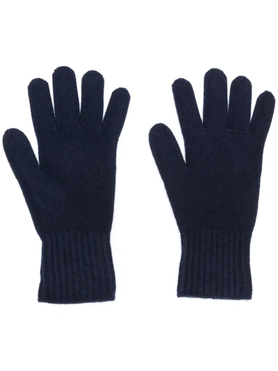 Agnona Cashmere Knitted Gloves In Black