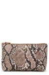 Mz Wallace Zoey Cosmetics Case In Brown Snake