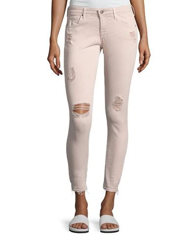 Ag Farrah Skinny Ankle Interstellar Worn Sandalwood Jeans, Khaki