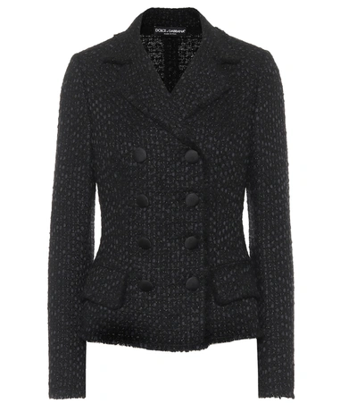 Dolce & Gabbana Short Double-breasted Jacket In Black