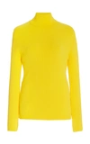 Fusalp Ancelle Ribbed-knit Turtleneck Sweater In Yellow