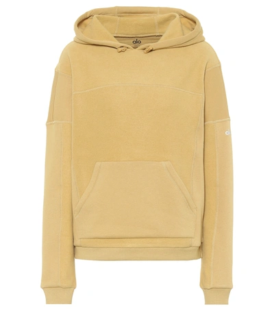 Alo Yoga Being Jersey Fleece Hoodie In Yellow