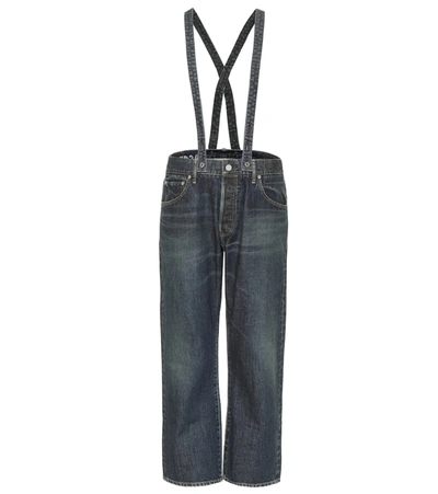 Visvim Mid-rise Straight Suspender Jeans In Blue