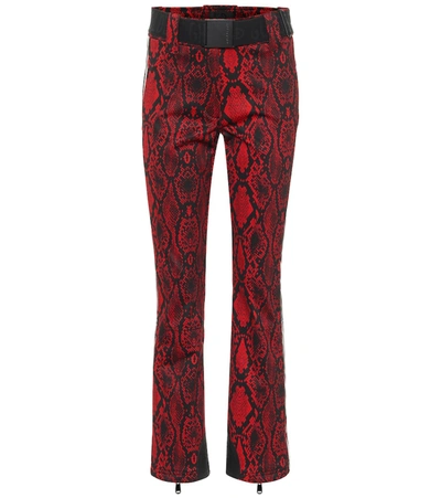 Goldbergh Diamond Snake-print Ski Pants In Red