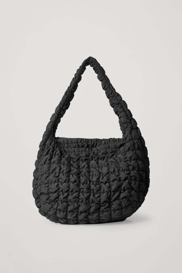 Cos Quilted Oversized Shoulder Bag In Black | ModeSens