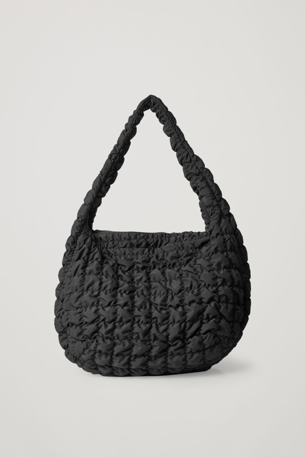 Cos Quilted Oversized Shoulder Bag In Black ModeSens