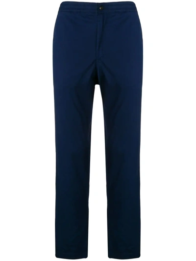 Polo Ralph Lauren Prepster Logo-embroidered Cotton-blend Trousers In Blue