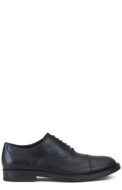 Tod's Leather Derby Shoes In Black