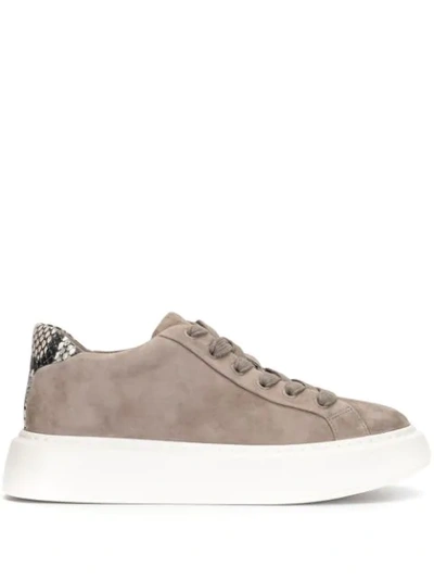 Vince Women's Rhea Suede Platform Sneakers In Light Woodsmoke