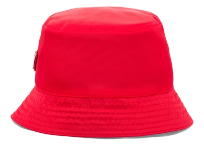 Pre-owned Prada  Nylon Bucket Hat Red
