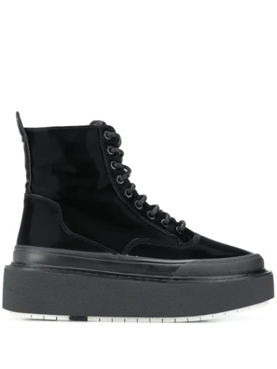Diesel H-scirocco Platform Boots In Black ModeSens